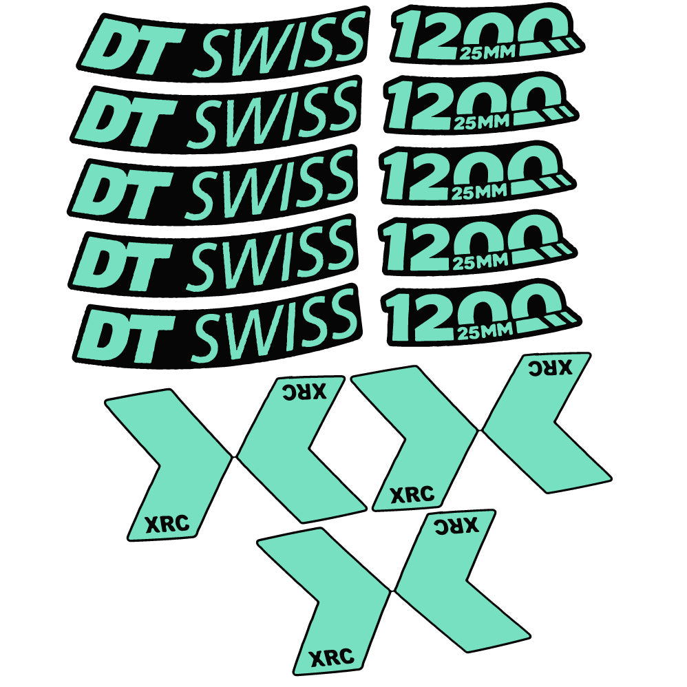 Autocollant DT Swiss XRC 1200 Spline 25 mm 2020, Roue de montagne, Autocollant vinyle
