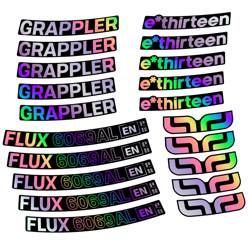 Autocollant E-Thirteen Grappler Flux Alloy, Roues VTT 29, Vélo vinyle sticker