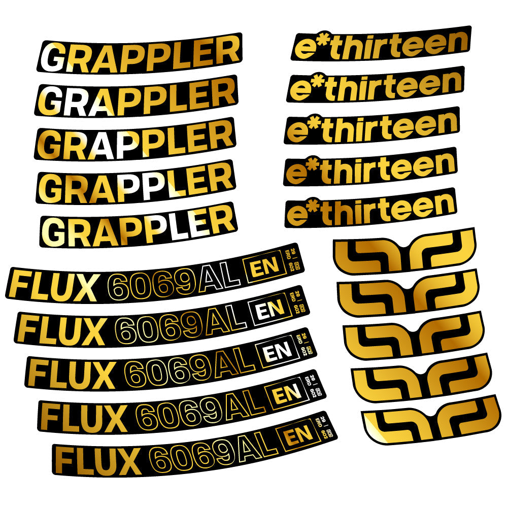 Autocollant E-Thirteen Grappler Flux Alloy, Roues VTT 29, Vélo vinyle sticker