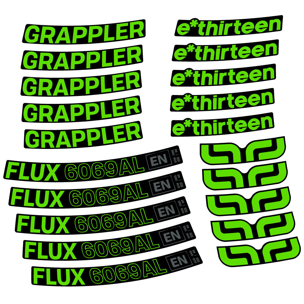 Autocollant E-Thirteen Grappler Flux Alloy, Roues VTT 29, Vélo vinyle sticker