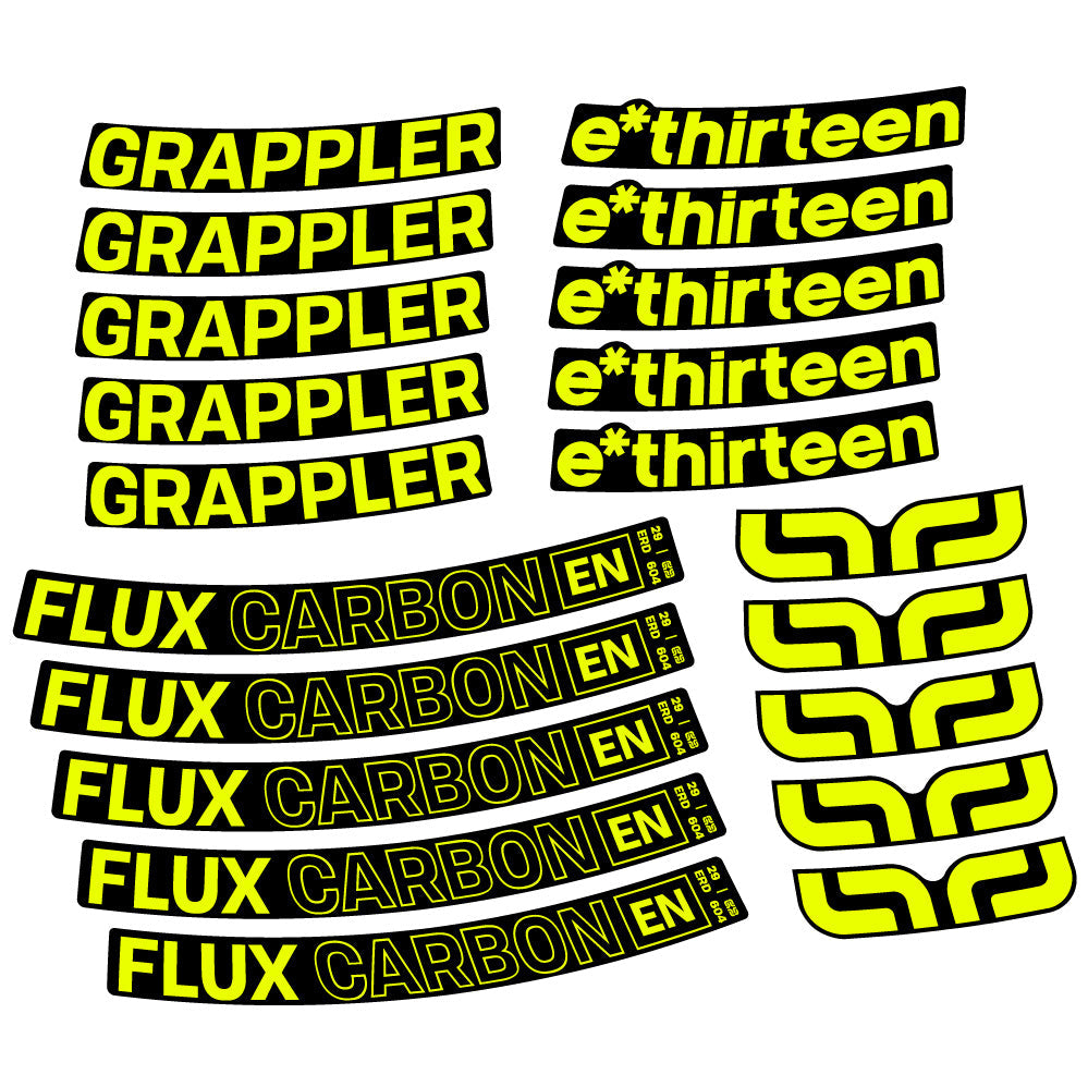 Autocollant E-Thirteen Grappler Flux, Roues VTT 29, Autocollant Vélo vinyle