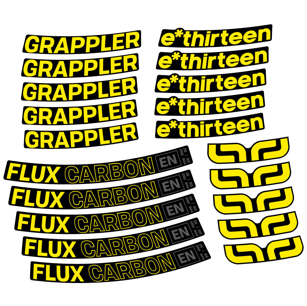 Autocollant E-Thirteen Grappler Flux, Roues VTT 29, Autocollant Vélo vinyle