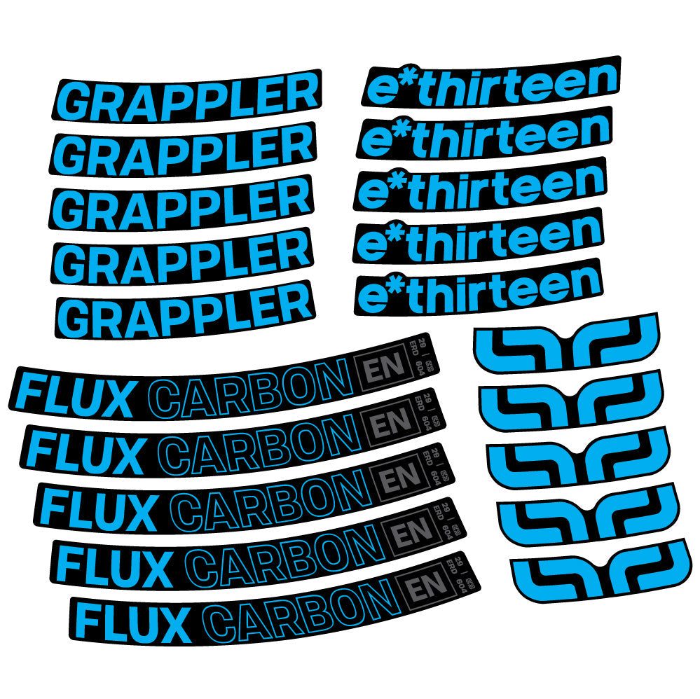 Autocollant E-Thirteen Grappler Flux, Roues VTT 29, Autocollant Vélo vinyle