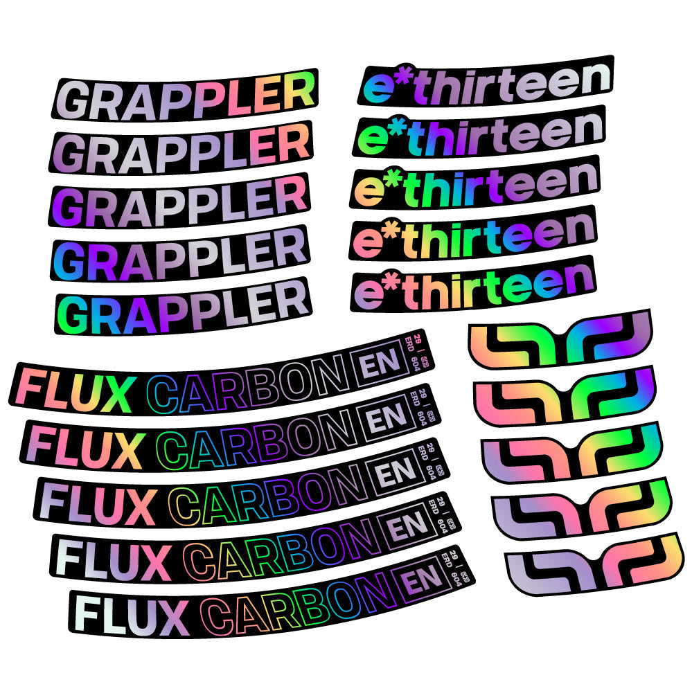 Autocollant E-Thirteen Grappler Flux, Roues VTT 29, Autocollant Vélo vinyle