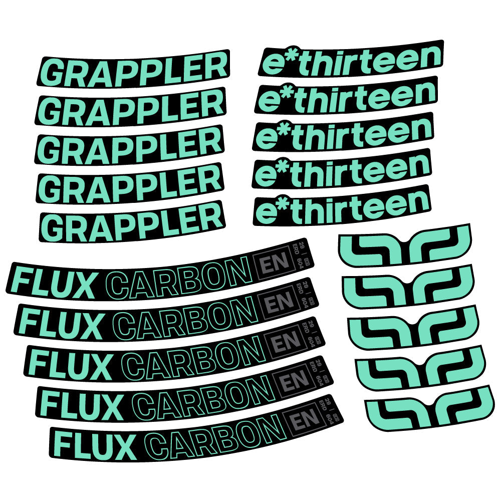 Autocollant E-Thirteen Grappler Flux, Roues VTT 29, Autocollant Vélo vinyle