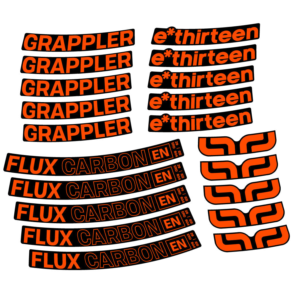 Autocollant E-Thirteen Grappler Flux, Roues VTT 29, Autocollant Vélo vinyle