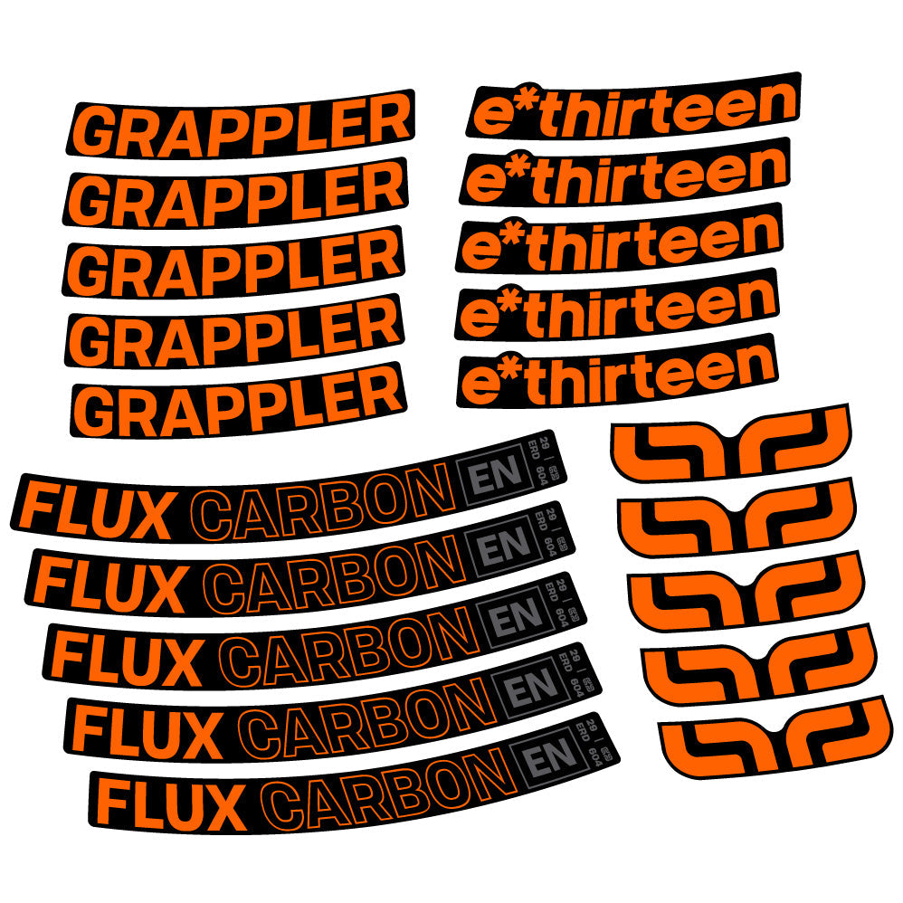 Autocollant E-Thirteen Grappler Flux, Roues VTT 29, Autocollant Vélo vinyle