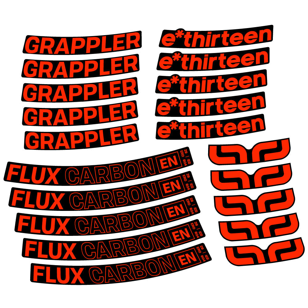 Autocollant E-Thirteen Grappler Flux, Roues VTT 29, Autocollant Vélo vinyle