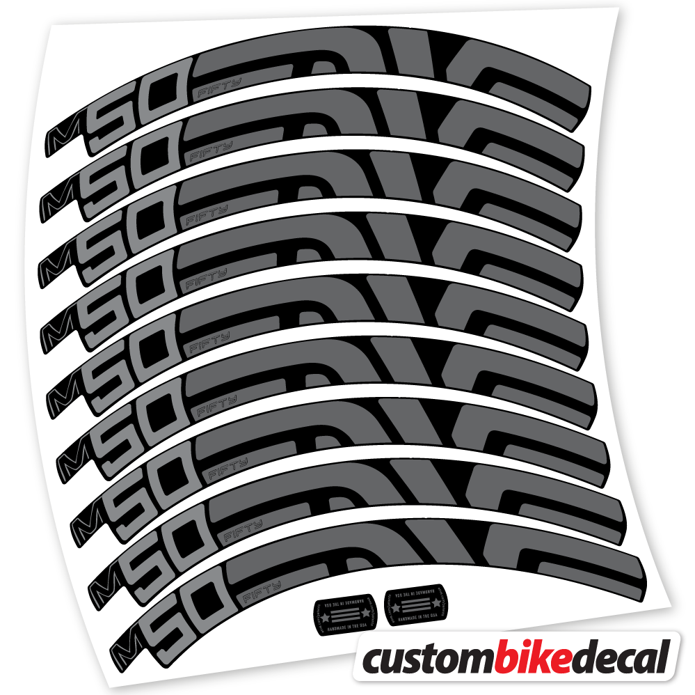 Autocollant Enve Fifty M50, Roues VTT 27.5, Autocollant Vélo Vinyle