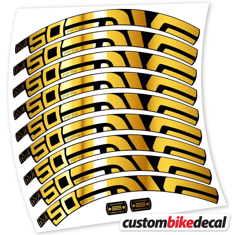 Autocollant Enve Fifty M50, Roues VTT 27.5, Autocollant Vélo Vinyle