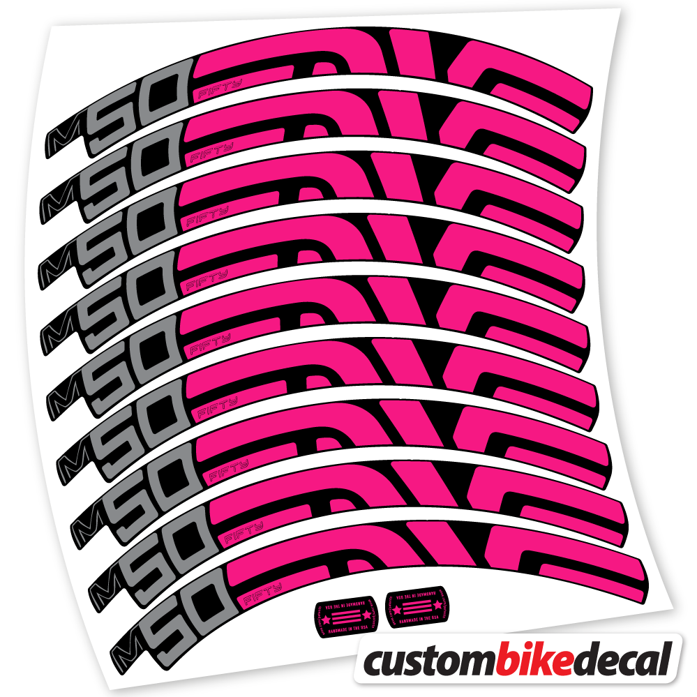 Autocollant Enve Fifty M50, Roues VTT 27.5, Autocollant Vélo Vinyle