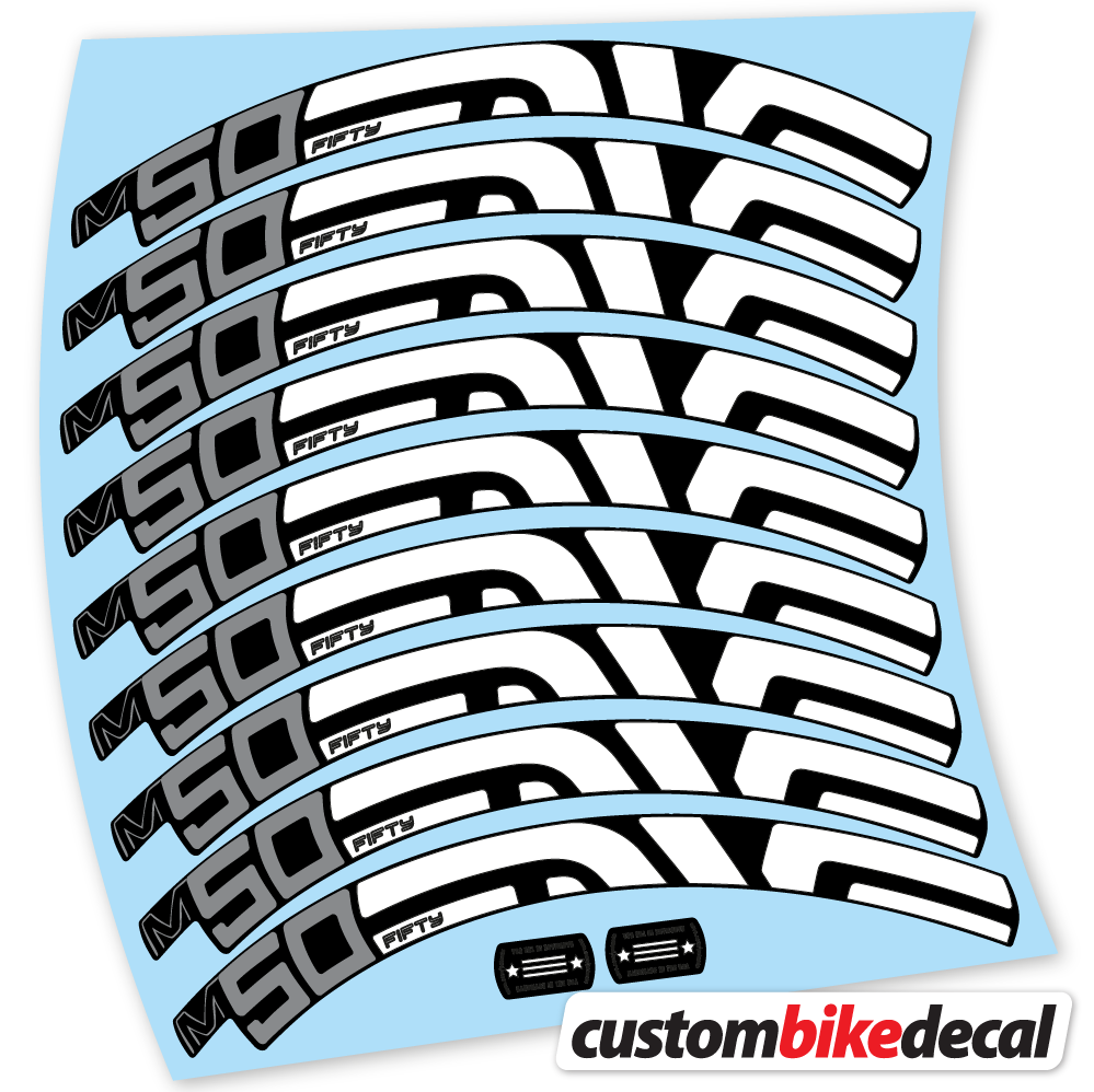 Autocollant Enve Fifty M50, Roues VTT 27.5, Autocollant Vélo Vinyle