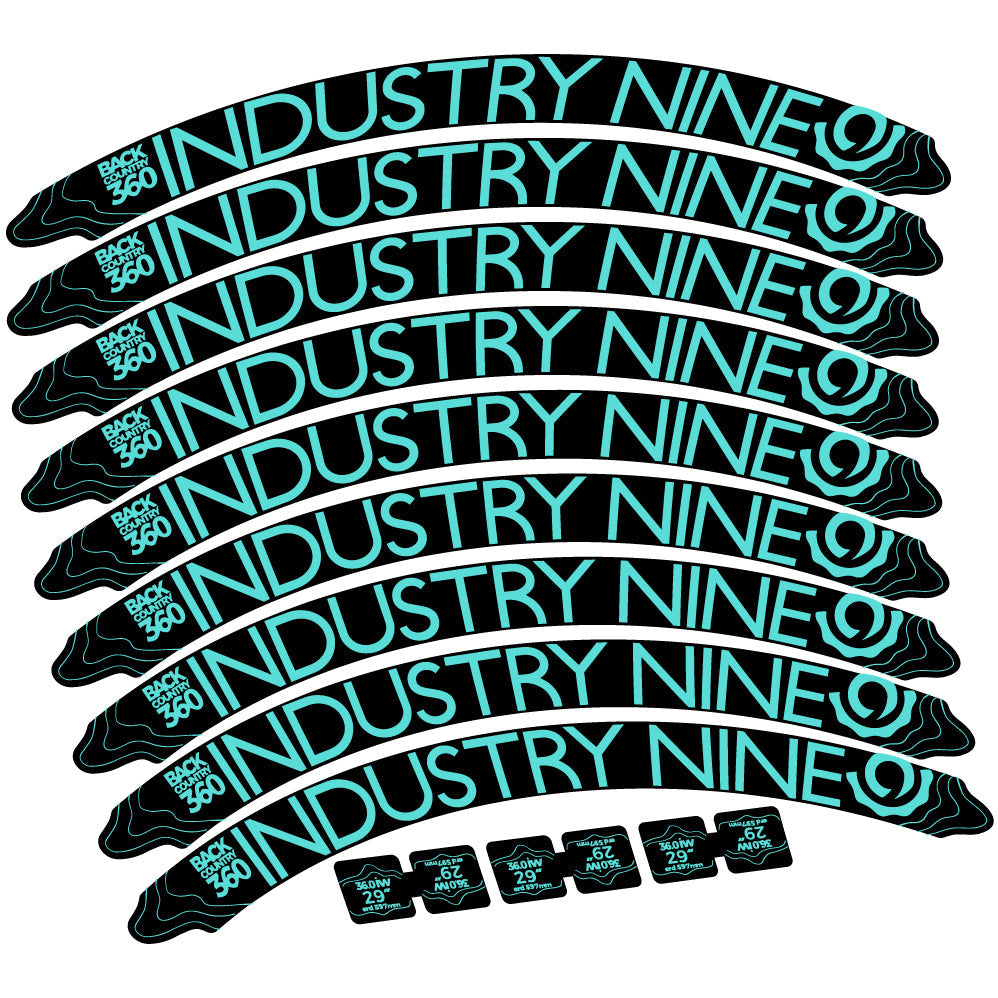 Autocollant Industry Nine Back Country 360 Mountain Wheel Vélo vinyle autocollant