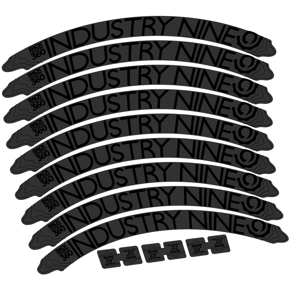 Autocollant Industry Nine Back Country 360 Mountain Wheel Vélo vinyle autocollant
