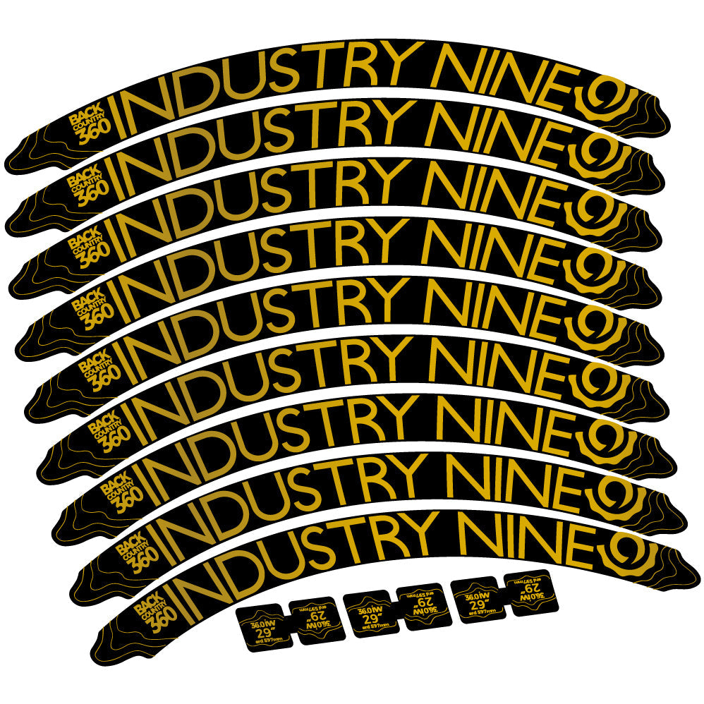 Autocollant Industry Nine Back Country 360 Mountain Wheel Vélo vinyle autocollant