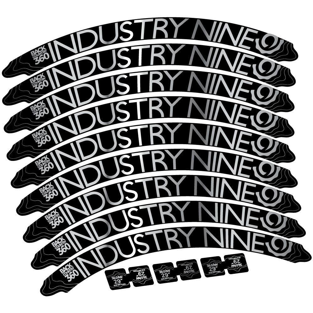 Autocollant Industry Nine Back Country 360 Mountain Wheel Vélo vinyle autocollant