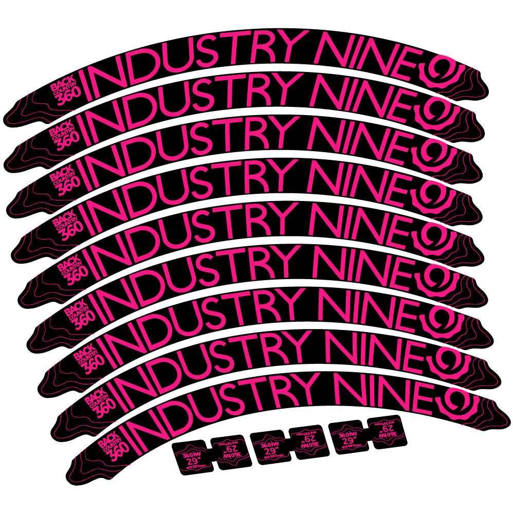 Autocollant Industry Nine Back Country 360 Mountain Wheel Vélo vinyle autocollant