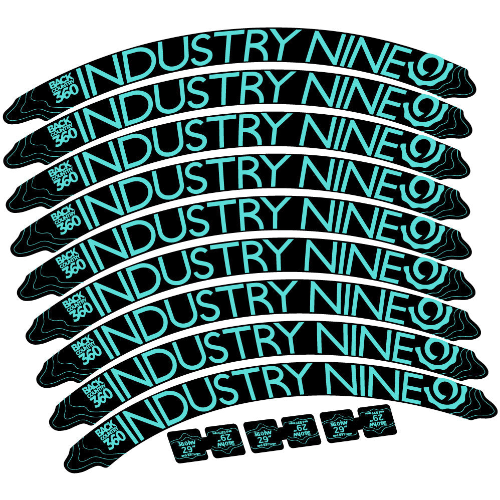 Autocollant Industry Nine Back Country 360 Mountain Wheel Vélo vinyle autocollant
