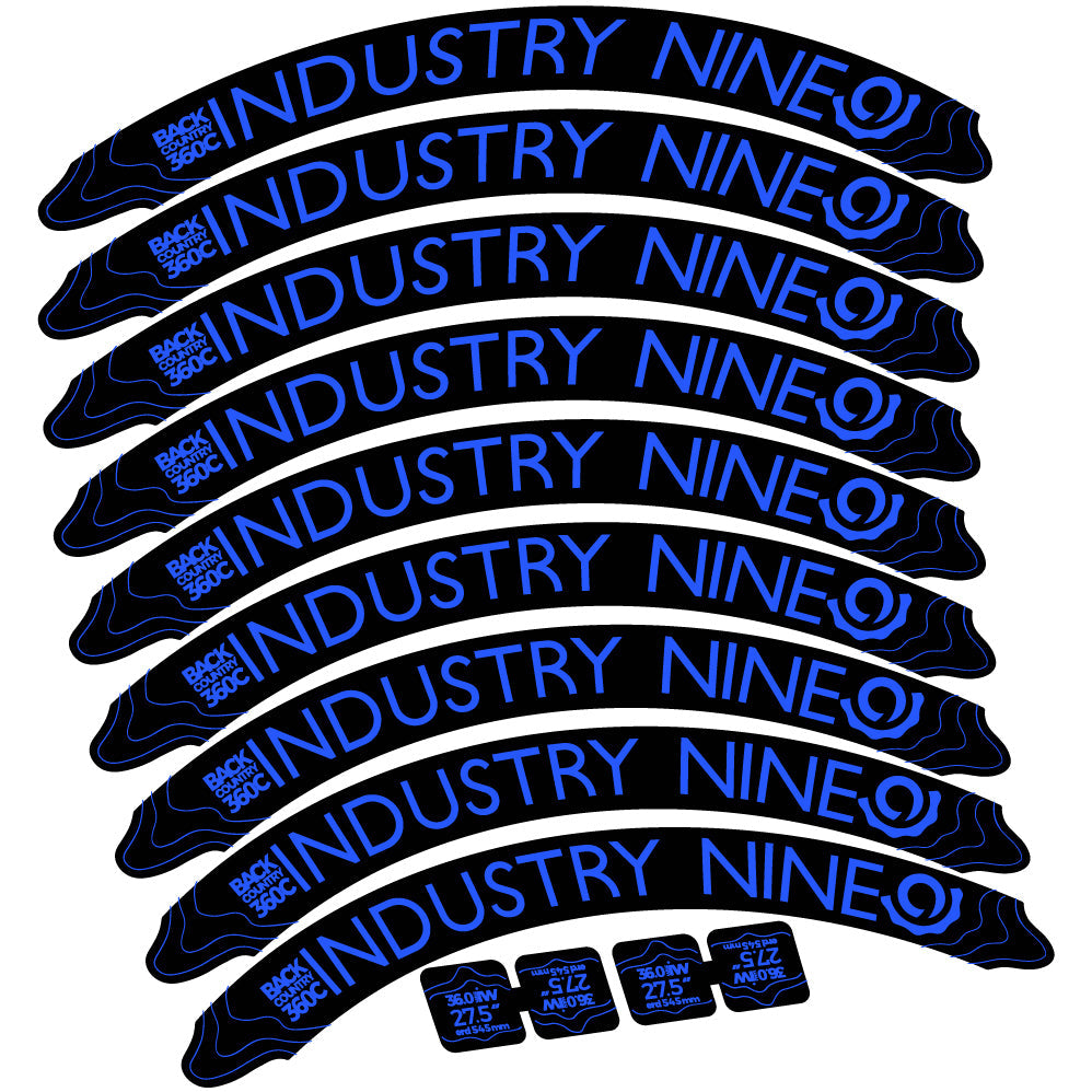 Autocollant Industry Nine Back Country 360 Carbon Mountain Wheel Vélo vinyle autocollant