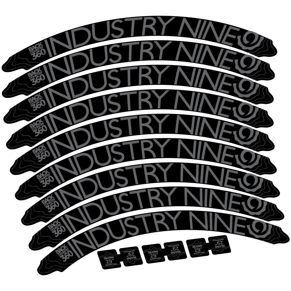 Autocollant Industry Nine Back Country 360 Mountain Wheel Vélo vinyle autocollant