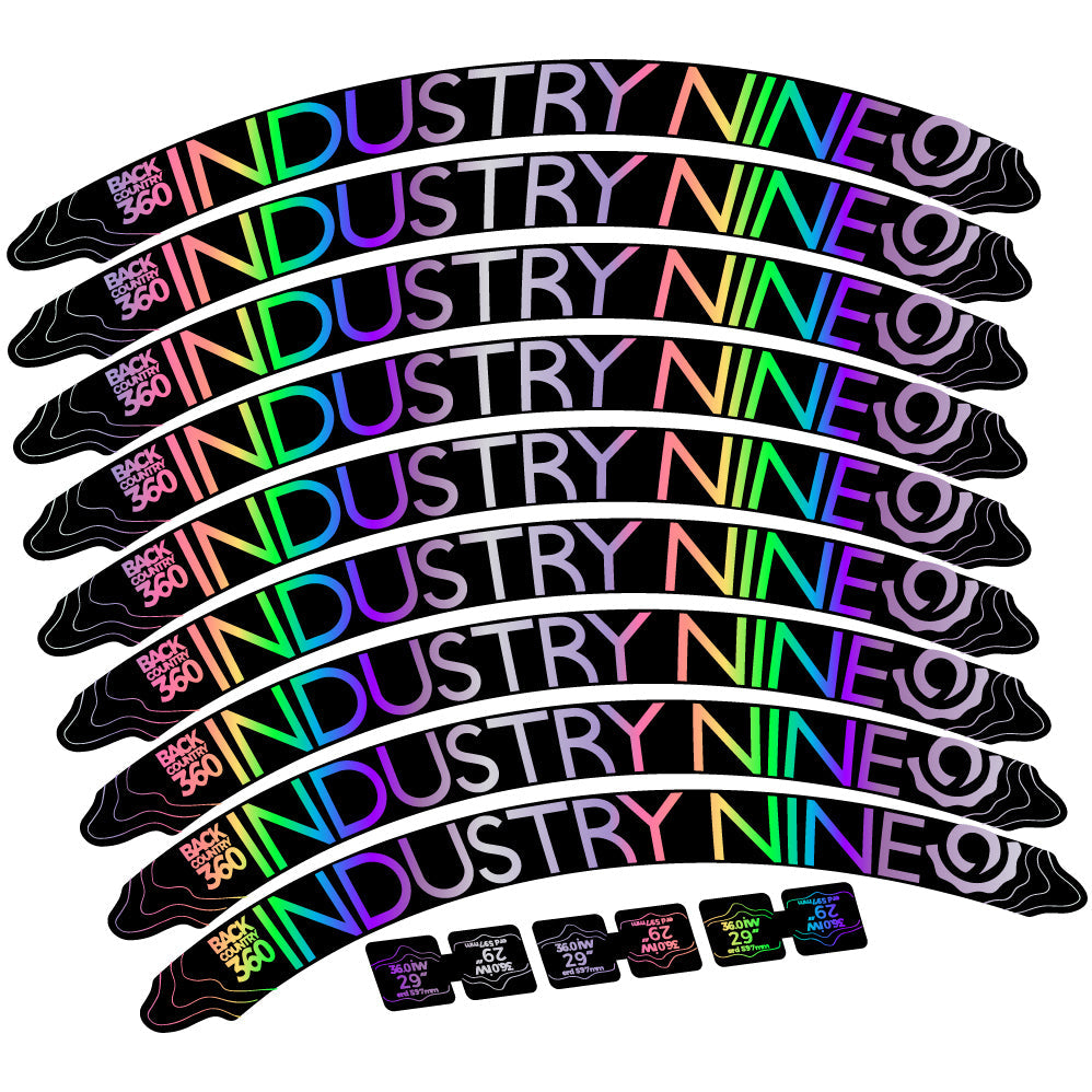 Autocollant Industry Nine Back Country 360 Mountain Wheel Vélo vinyle autocollant