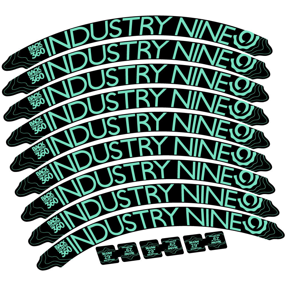 Autocollant Industry Nine Back Country 360 Mountain Wheel Vélo vinyle autocollant
