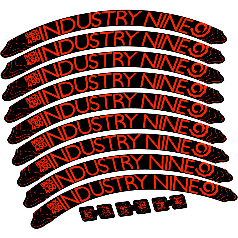 Autocollant Industry Nine Back Country 450 Mountain Wheel Vélo vinyle autocollant