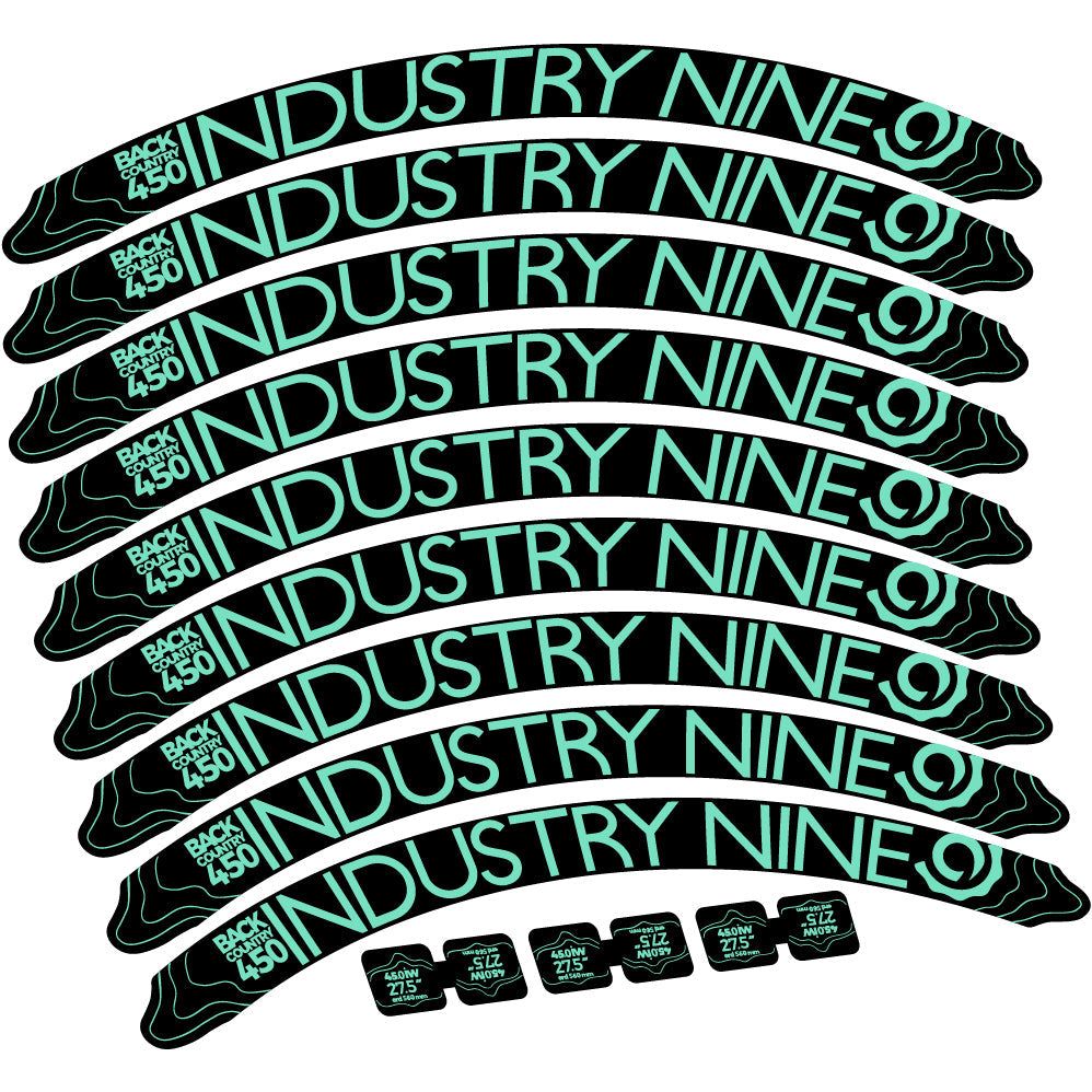 Autocollant Industry Nine Back Country 450 Mountain Wheel Vélo vinyle autocollant