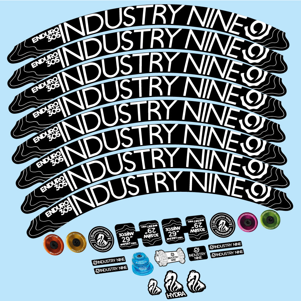Autocollant Industry Nine Enduro 305 V2, Roues VTT 29, Vélo vinyle sticker