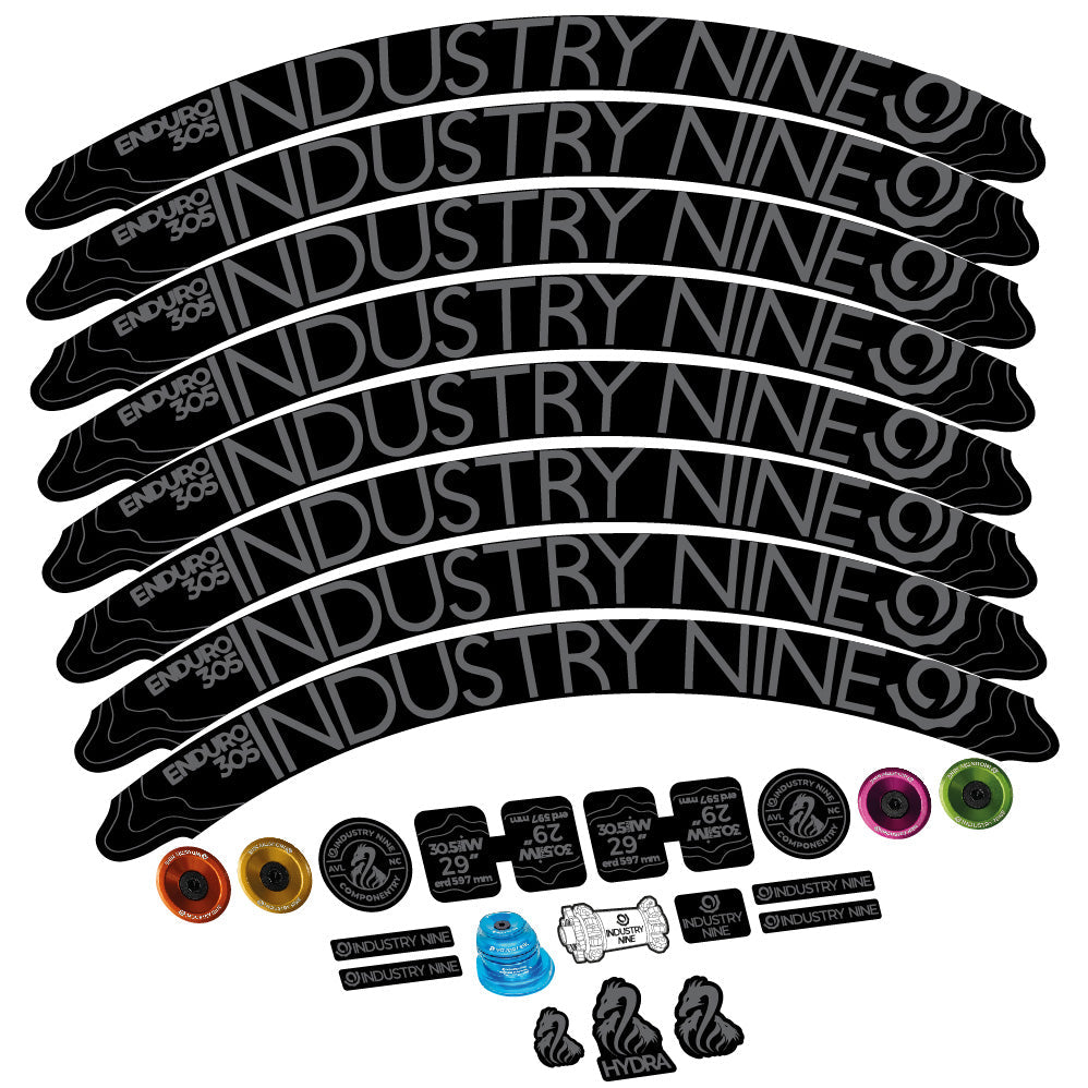 Autocollant Industry Nine Enduro 305 V2, Roues VTT 29, Vélo vinyle sticker