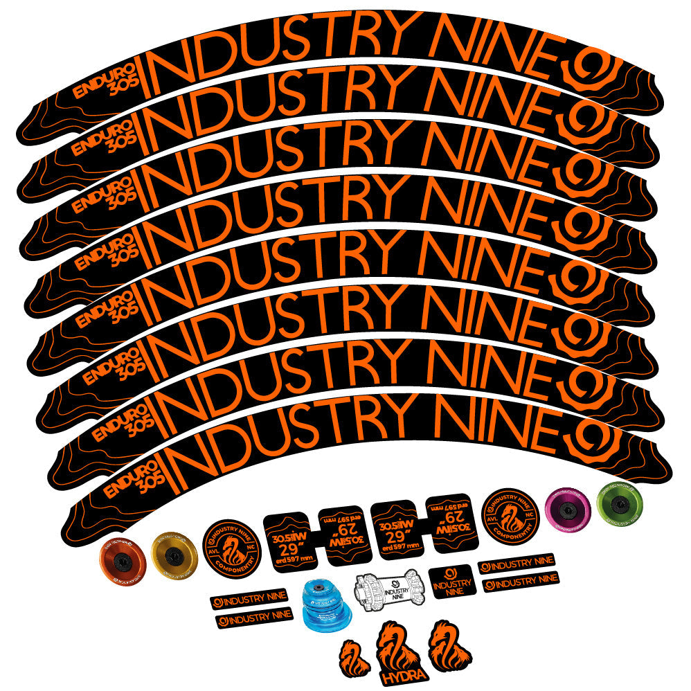 Autocollant Industry Nine Enduro 305 V2, Roues VTT 29, Vélo vinyle sticker