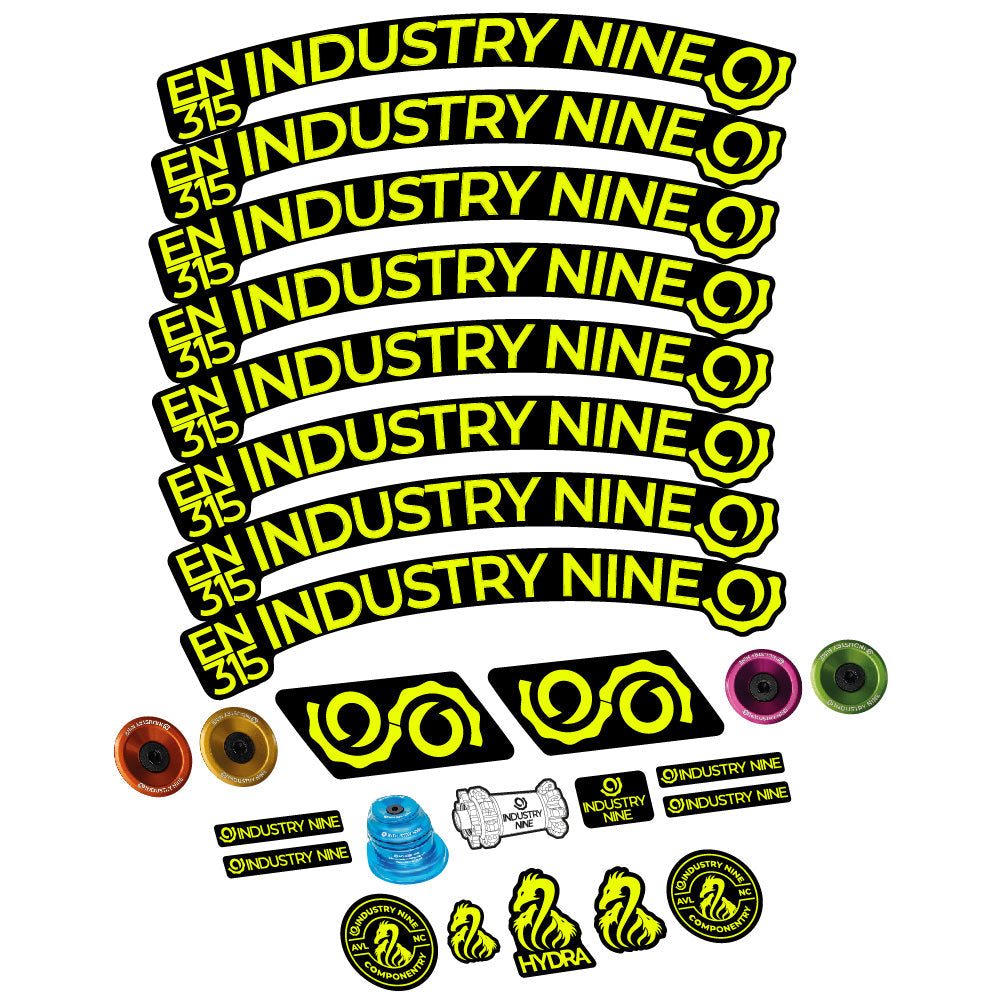 Autocollant Industry Nine Enduro 315 Carbon, Roues VTT 29, Vélo vinyle sticker