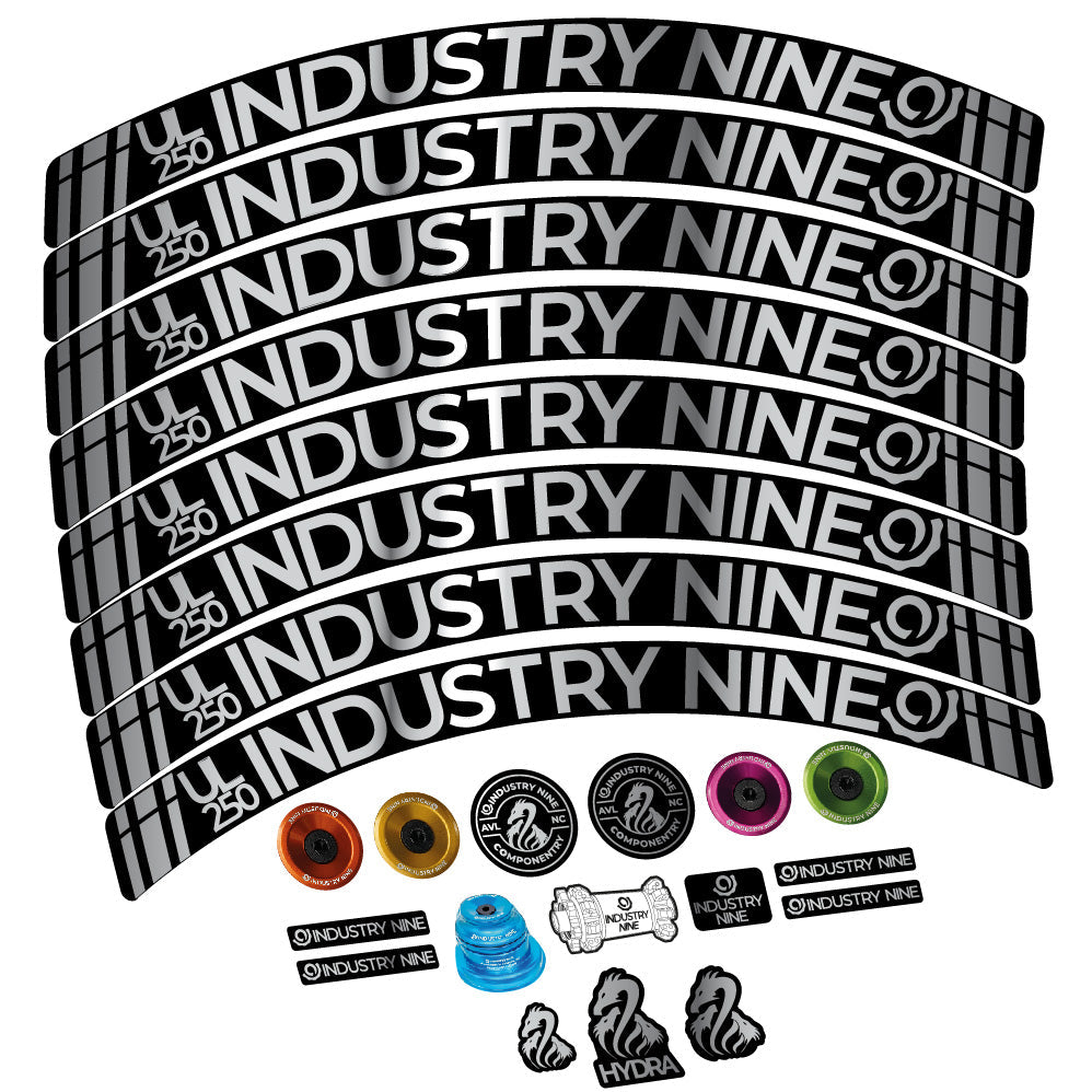 Autocollant Industry Nine Ultralite Carbon, Roues VTT 29, Vélo vinyle autocollant