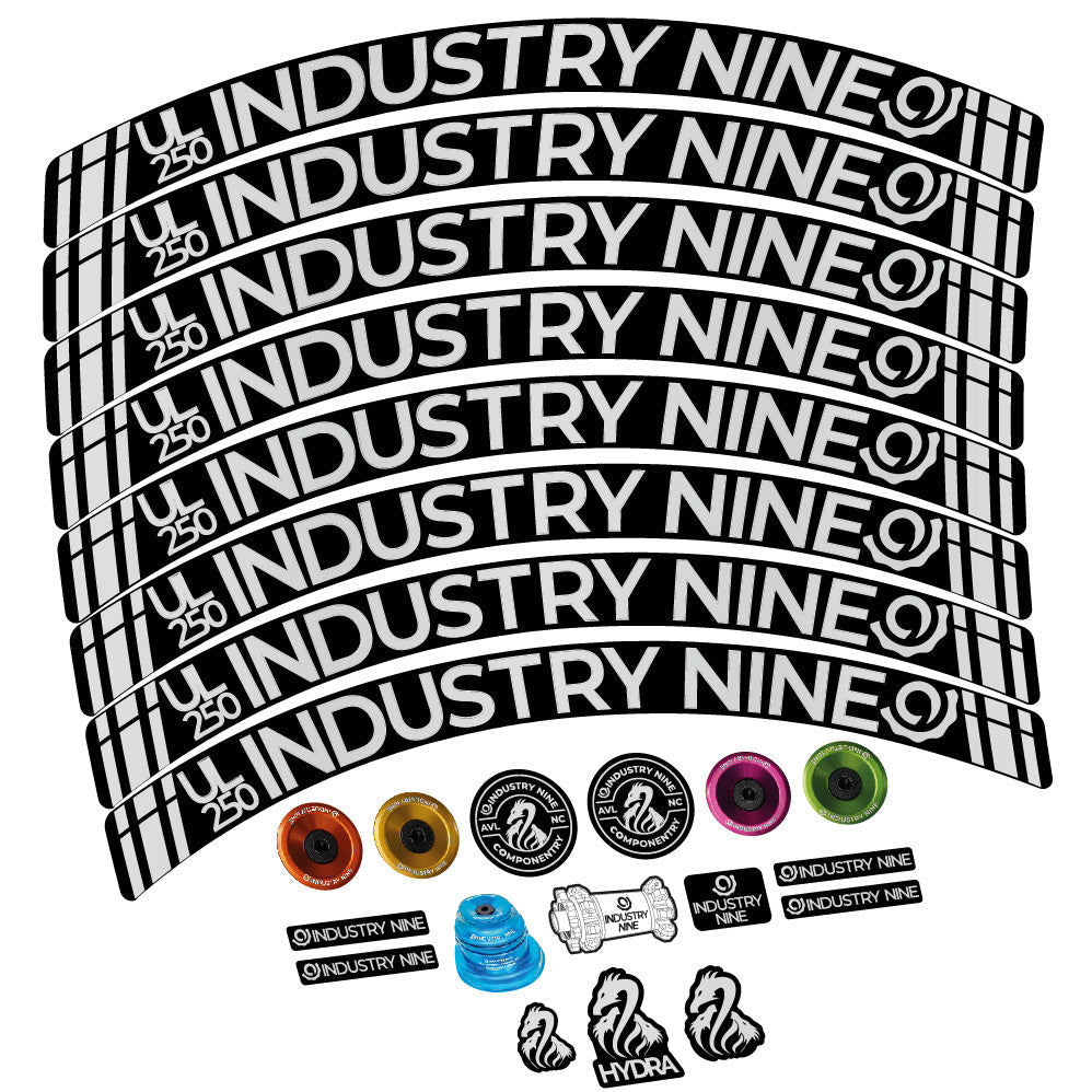 Autocollant Industry Nine Ultralite Carbon, Roues VTT 29, Vélo vinyle autocollant