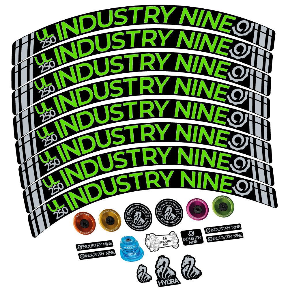Autocollant Industry Nine Ultralite Carbon, Roues VTT 29, Vélo vinyle autocollant