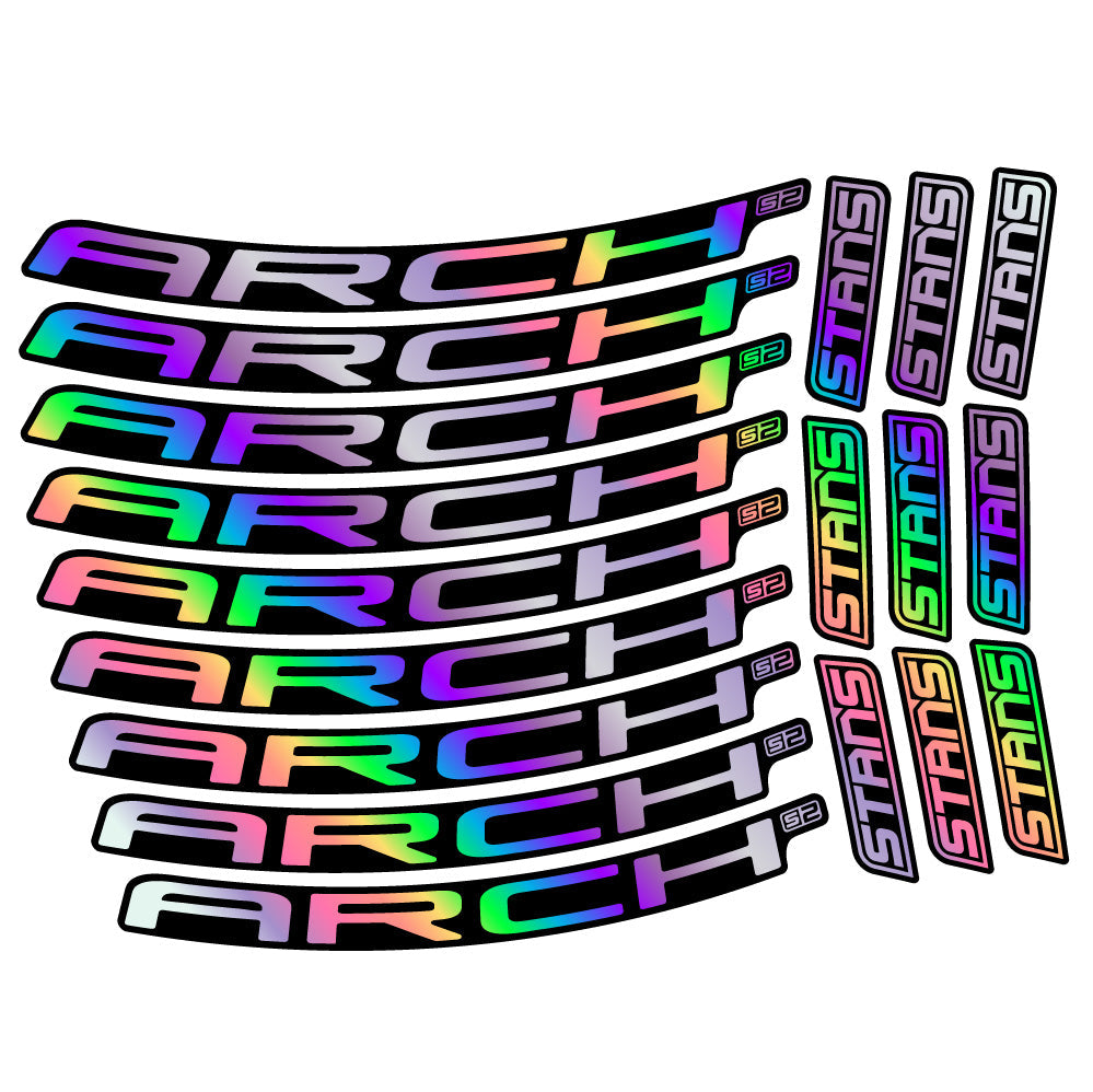 Autocollant Stans Arch S2 Ver.2, Roues VTT 29, Autocollant Vélo vinyle
