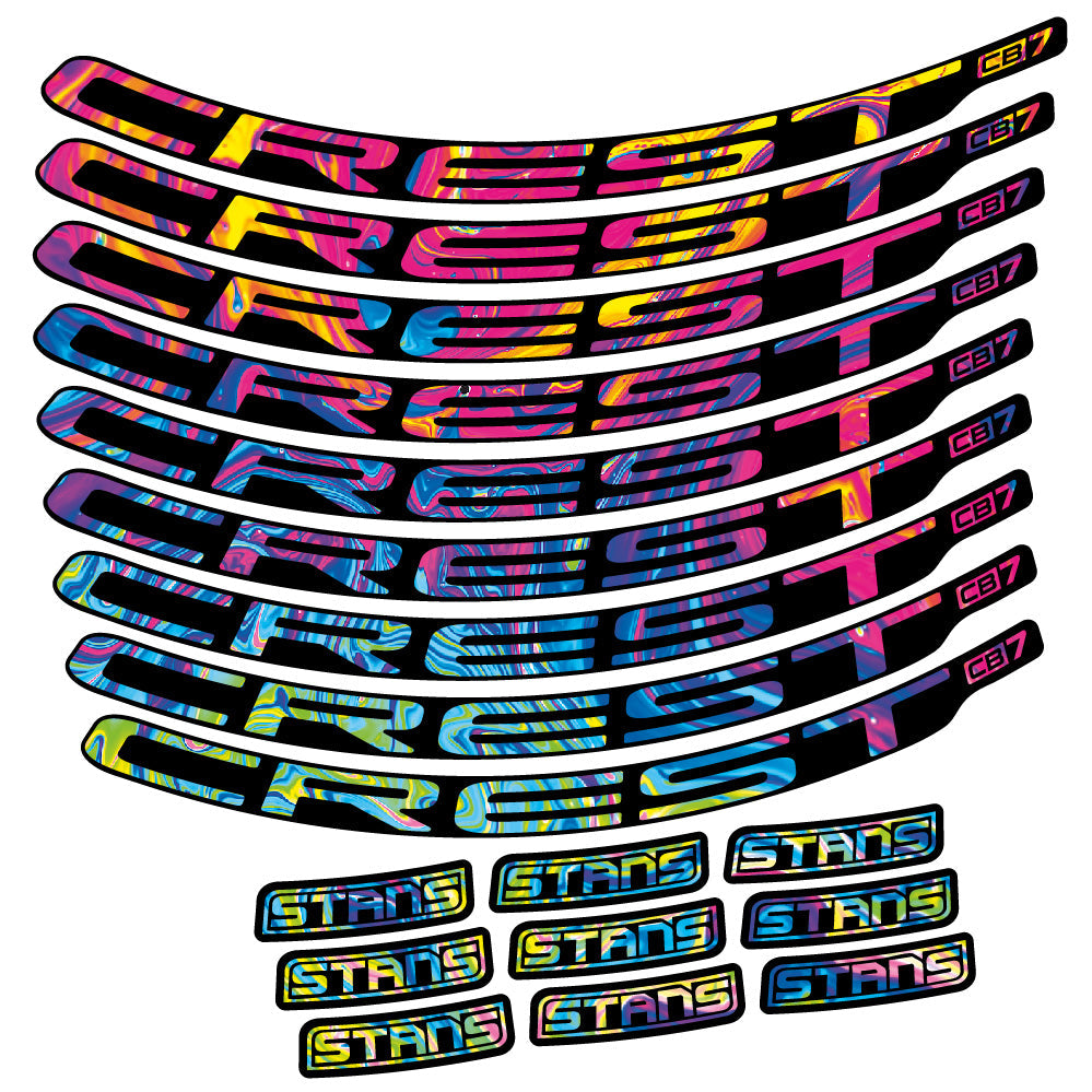 Autocollant Stans Crest CB7, Roues VTT 29, Autocollant Vélo vinyle