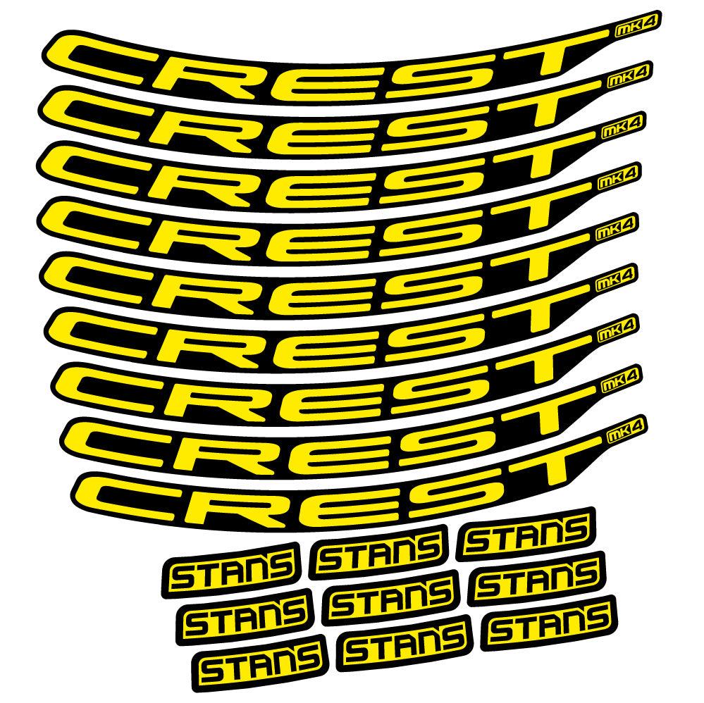 Autocollant Stans Crest MK4 Ver.2, Roues VTT 29, Autocollant Vélo vinyle