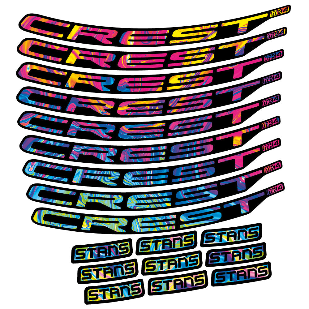Autocollant Stans Crest MK4 Ver.2, Roues VTT 29, Autocollant Vélo vinyle