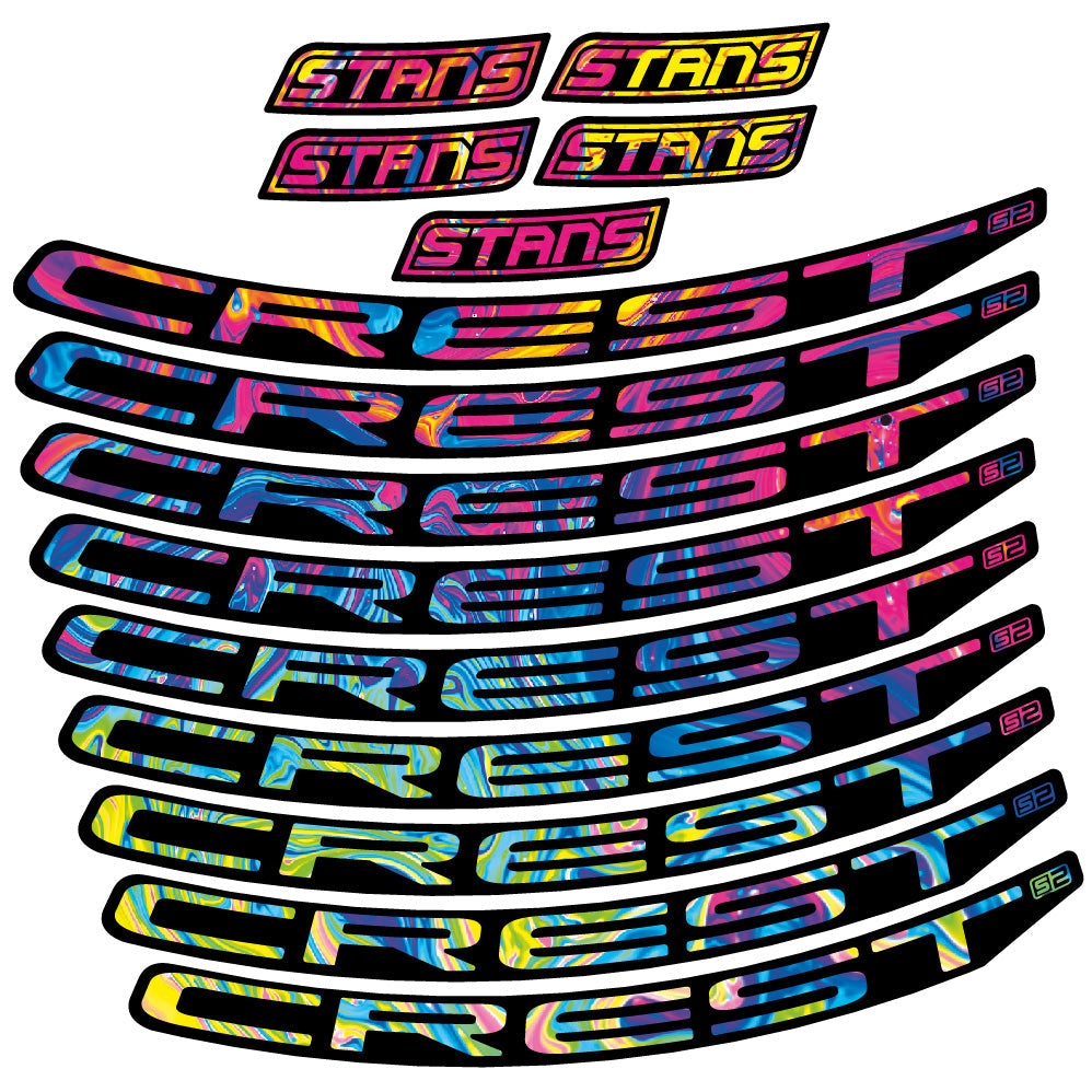 Autocollant Stans Notubes Crest S2, Roues VTT 29, Vélo vinyle autocollant