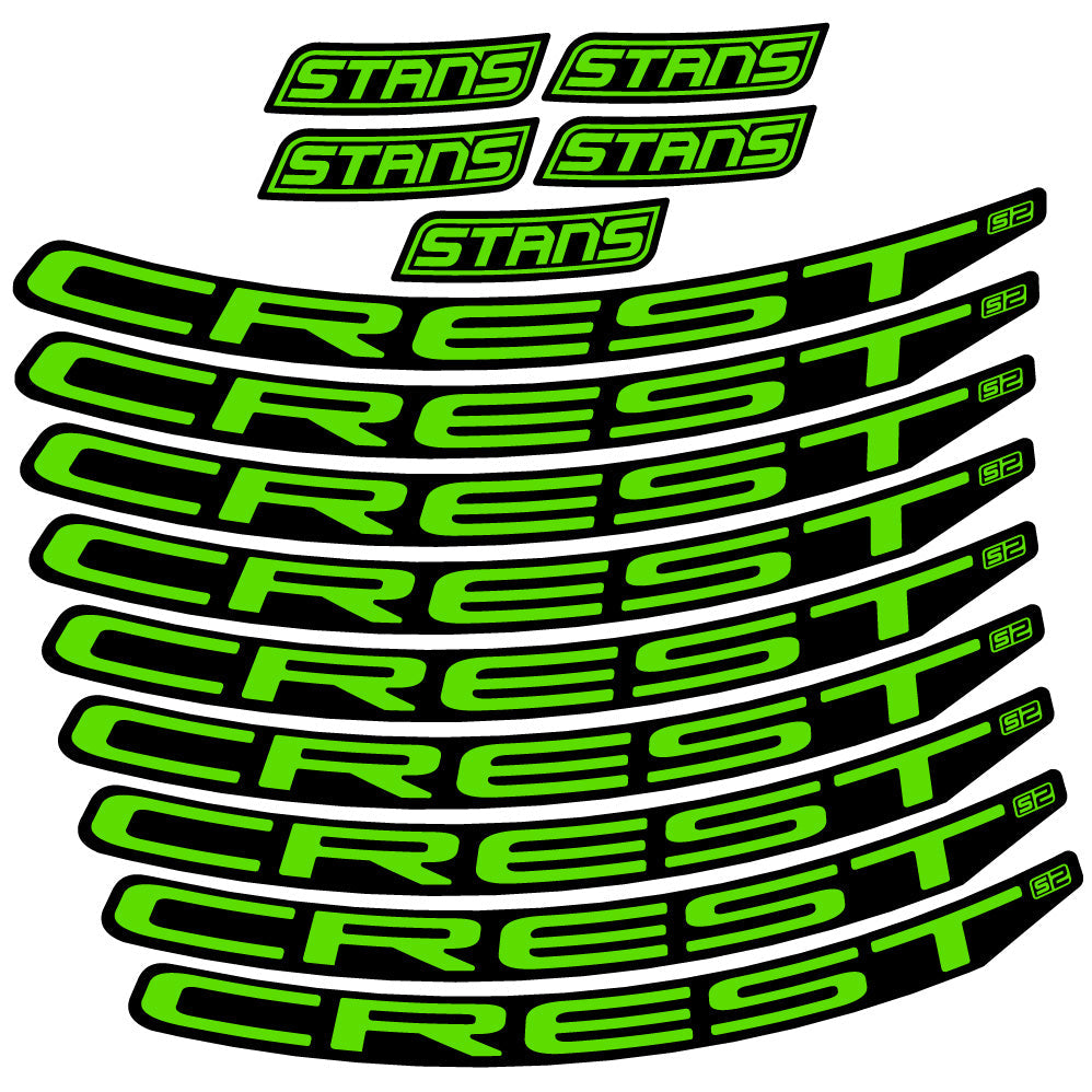 Autocollant Stans Notubes Crest S2, Roues VTT 29, Vélo vinyle autocollant