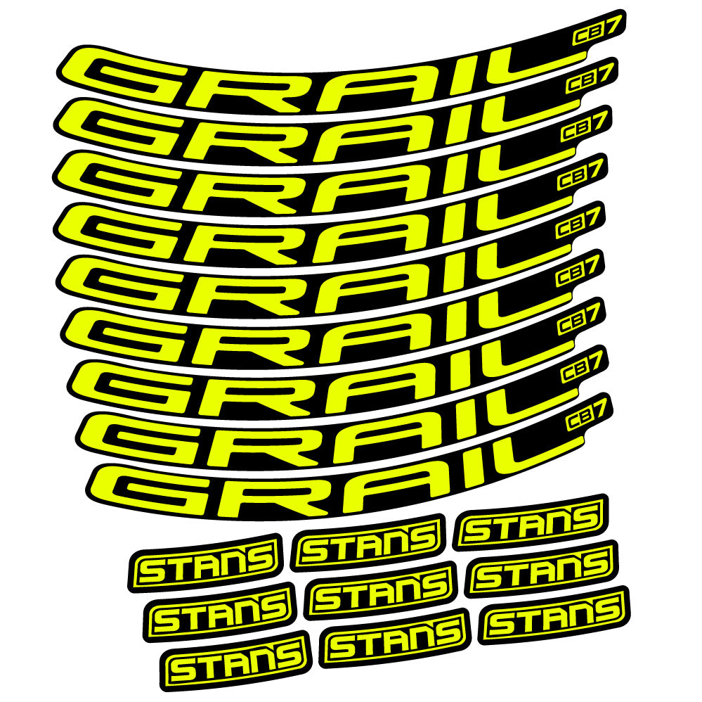 Autocollant Stans Grail CB7 Ver.2, Roues VTT 29, Autocollant Vélo vinyle
