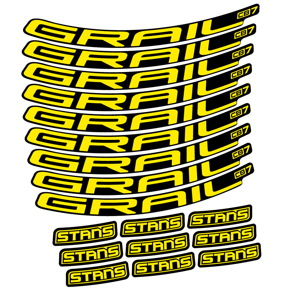 Autocollant Stans Grail CB7 Ver.2, Roues VTT 29, Autocollant Vélo vinyle