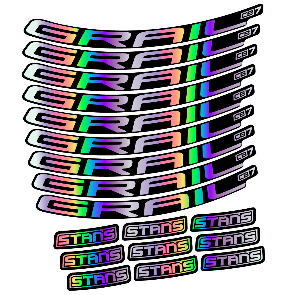 Autocollant Stans Grail CB7 Ver.2, Roues VTT 29, Autocollant Vélo vinyle