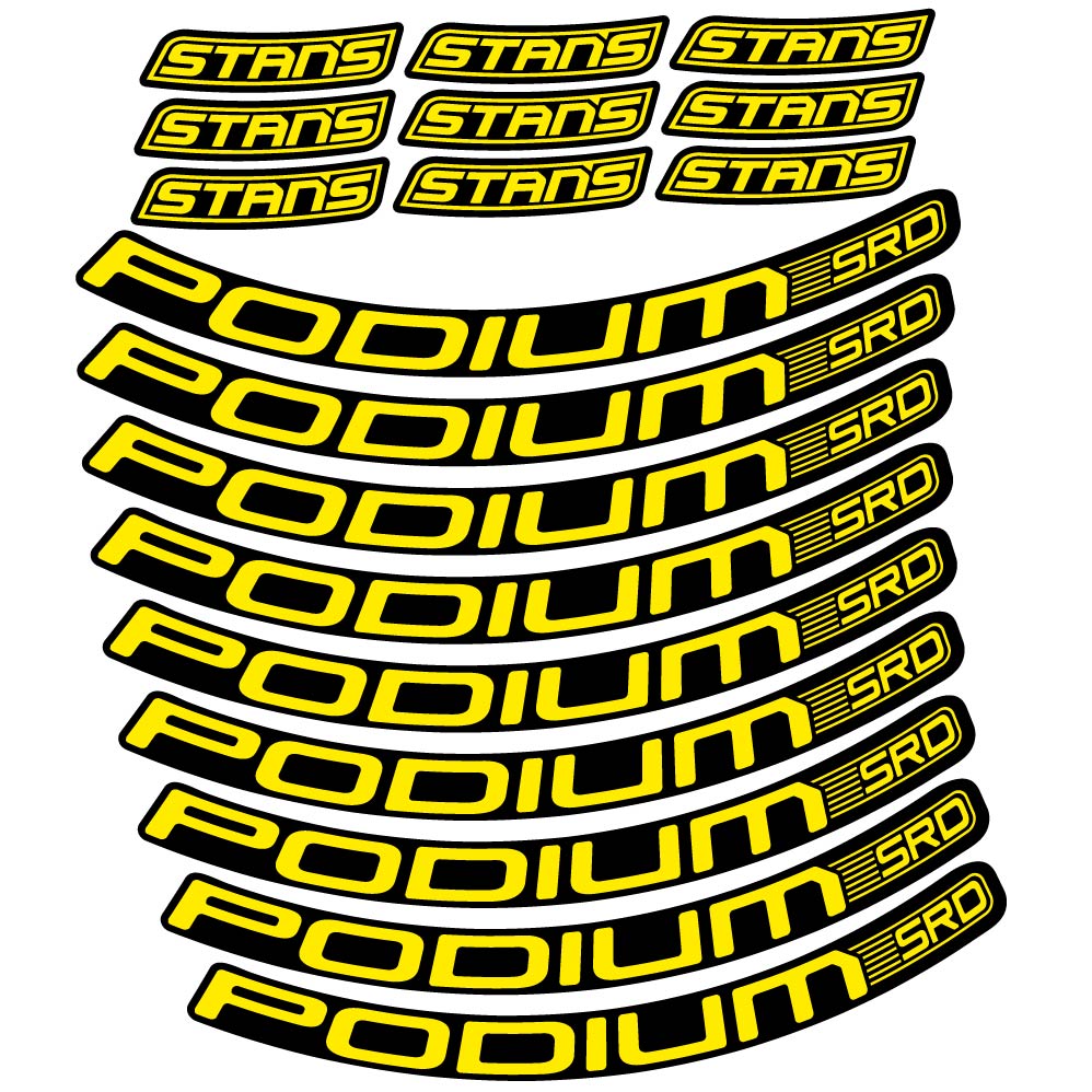 Autocollant Stans Podium SRD, Roues VTT 29, Autocollant Vélo vinyle