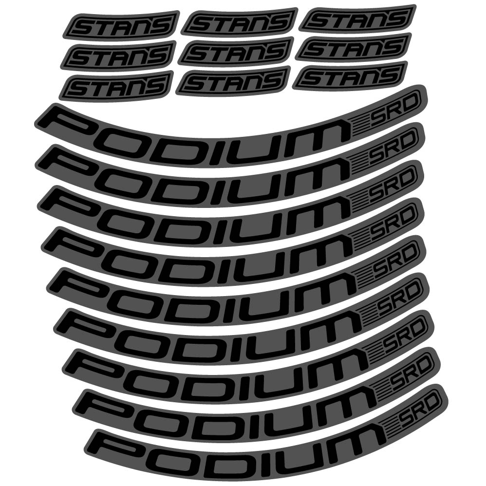 Autocollant Stans Podium SRD, Roues VTT 29, Autocollant Vélo vinyle