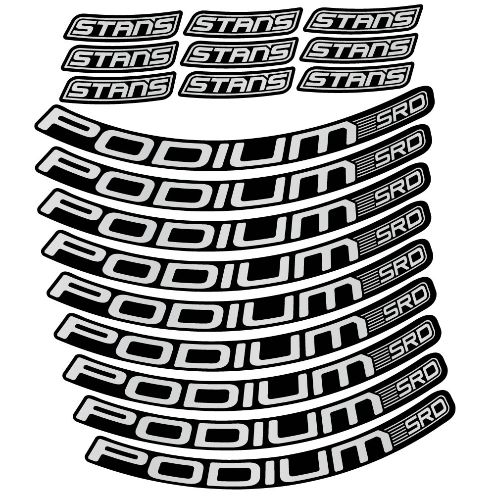 Autocollant Stans Podium SRD, Roues VTT 29, Autocollant Vélo vinyle