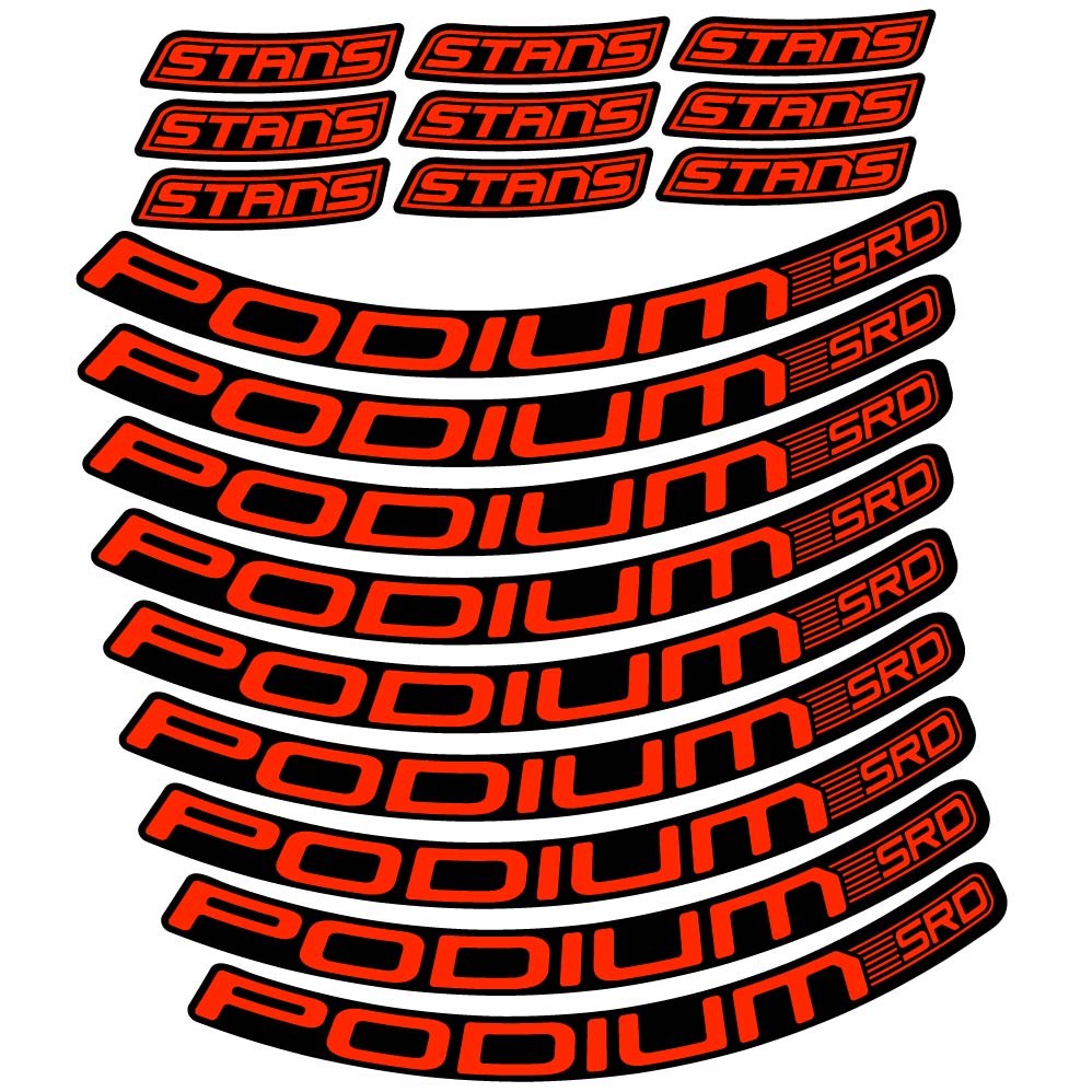 Autocollant Stans Podium SRD, Roues VTT 29, Autocollant Vélo vinyle