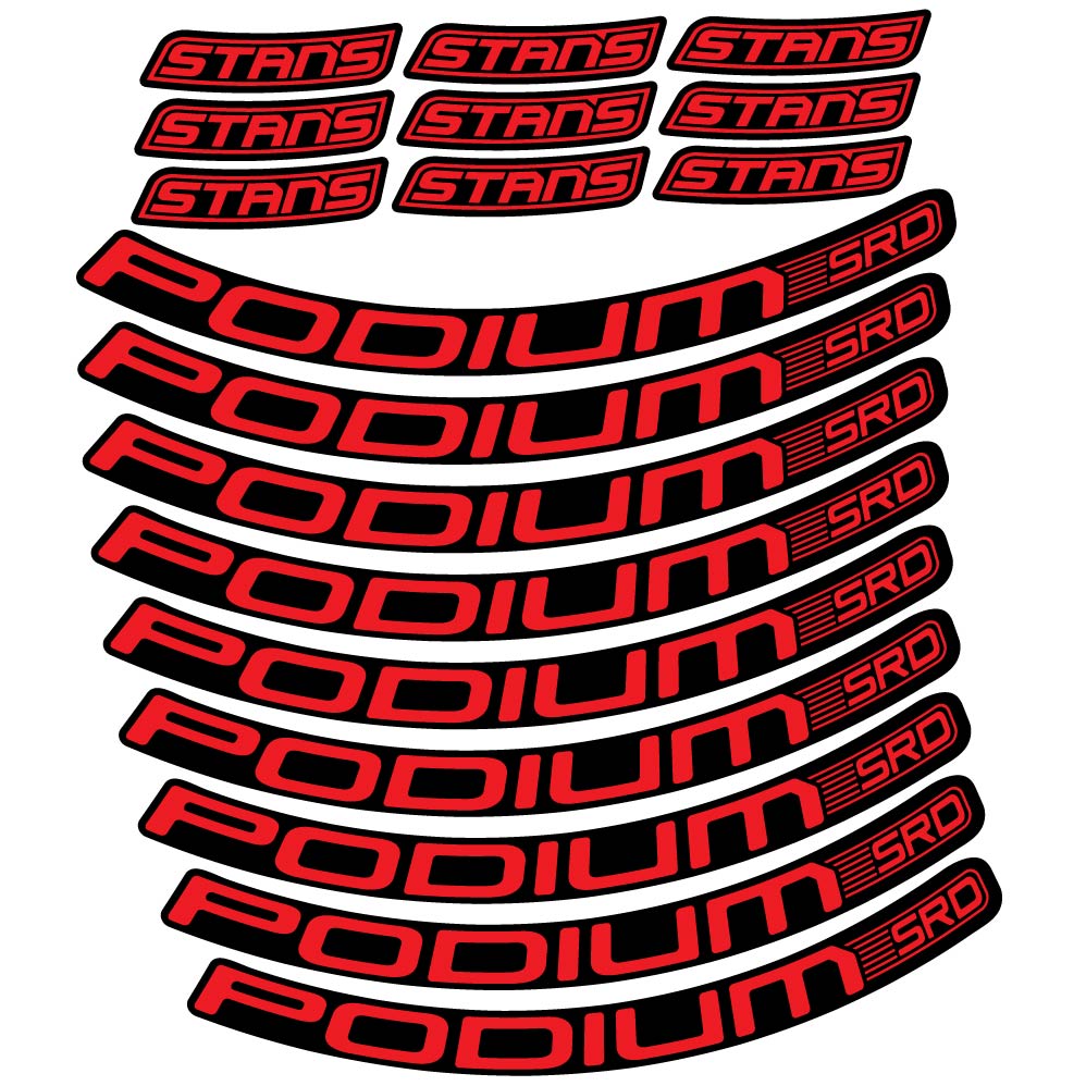 Autocollant Stans Podium SRD, Roues VTT 29, Autocollant Vélo vinyle