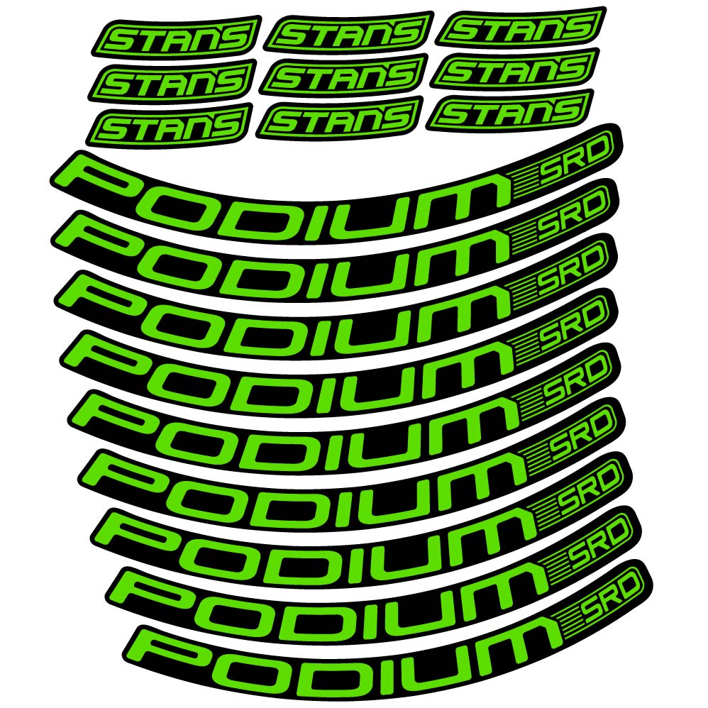 Autocollant Stans Podium SRD, Roues VTT 29, Autocollant Vélo vinyle